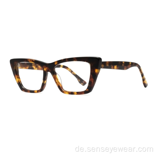 Cat Eye Design Unisex Acetat optische Rahmenbrille